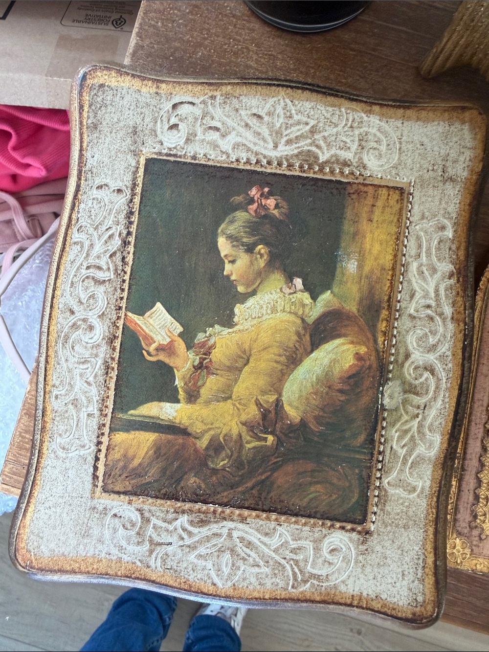 MELE vintage wood jewelry box with jewelry- reimagined - Picture 3 of 5